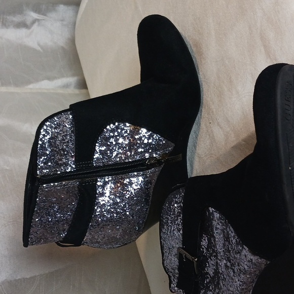 Guess Glam Rock Glitter Ankle Boots - Picture 6 of 8